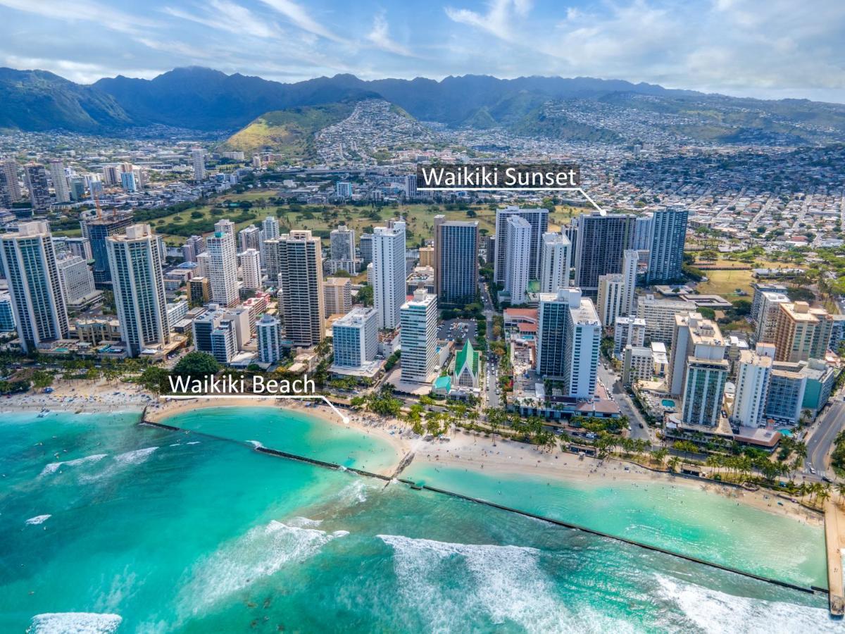 Waikiki Sunset Mountain View Near Beach With Parking Honolulu Exterior photo